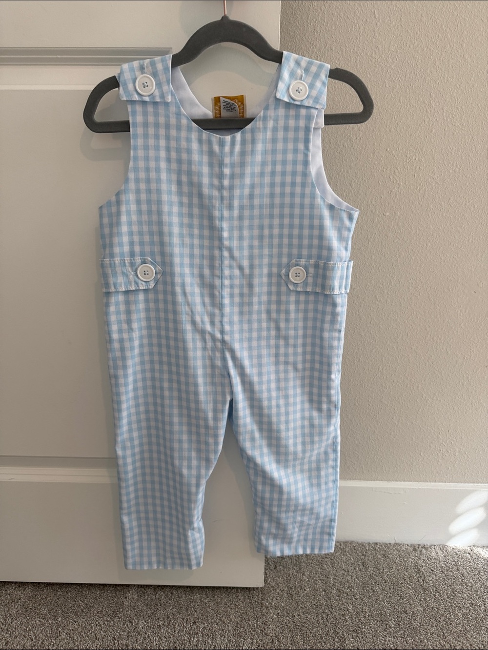 TBBC Classic Blue Gingham Kids' Romper